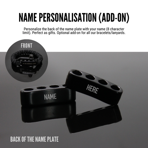[ADD-ON] Name Personalisation for 1 Black Shackle
