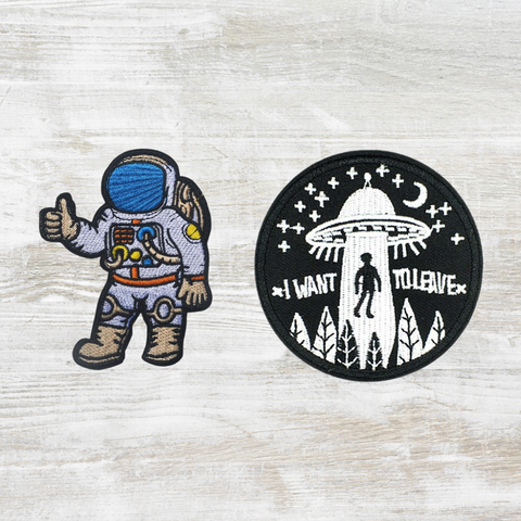 I Want to Leave/Astronaut Embroidered Velcro Patch