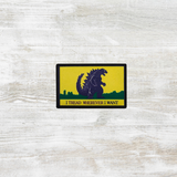 Godzilla I Thread Woven Velcro Patch
