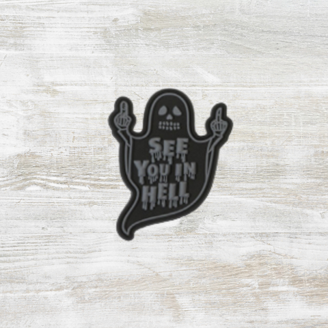 Ghost See You in Hell PVC Velcro Patch