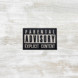 Parental Advisory Embroidered Velcro Patch