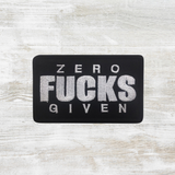 Zero F Given Embroidered Velcro Patch