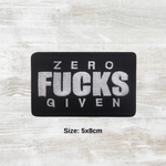 Zero F Given Embroidered Velcro Patch