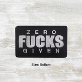 Zero F Given Embroidered Velcro Patch