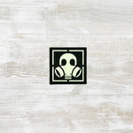 Gas Mask/Biohazard Glow in Dark Velcro Patch