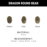 Brass/Titanium Bead Zip Pullers - 1pc