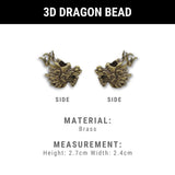 Brass/Titanium Bead Zip Pullers - 1pc