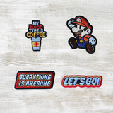 Blood Type/Mario/Everything/Let's Go Velcro Patch