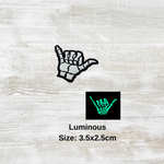 Skeleton Hand Luminous Velcro Patch