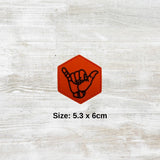 Rock on Hands PVC Velcro Patch