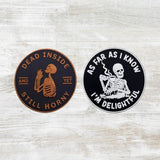 Skull Round PVC Velcro Patch