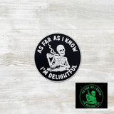 Skull Round PVC Velcro Patch