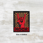 Rock Hands Embroidered Velcro Patch