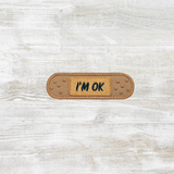 Im OK Bandaid Woven Velcro Patch