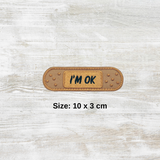 Im OK Bandaid Woven Velcro Patch