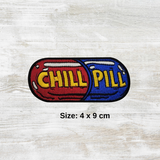 Chill Pill Embroidered Velcro Patch