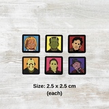Horror Movie Villains (Set) PVC Velcro Patch