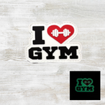 I Love Gym PVC Velcro Patch