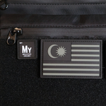 Malaysia Flag PVC Velcro Patch - Colour/BW