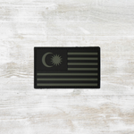 Malaysia Flag PVC Velcro Patch - Colour/BW