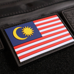 Malaysia Flag PVC Velcro Patch - Colour/BW