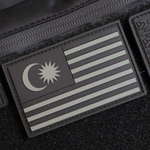 Malaysia Flag PVC Velcro Patch - Colour/BW