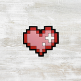 Pixel Heart PVC Velcro Patch