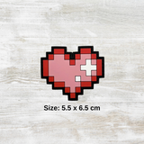Pixel Heart PVC Velcro Patch