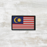 Malaysia Flag PVC Velcro Patch - Colour/BW