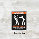 Warning - Don't Tell Me PVC Velcro Patch