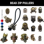 Brass/Titanium Bead Zip Pullers - 1pc