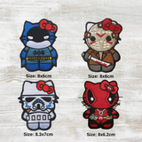 Kitty Batman/Stormtrooper/Jason/Deadpool Embroidered Velcro Patch