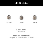 Brass/Titanium Bead Zip Pullers - 1pc
