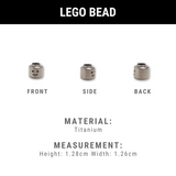 Brass/Titanium Bead Zip Pullers - 1pc