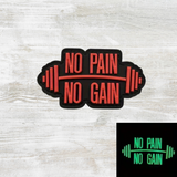 No Pain No Gain/ Never Back Down PVC Velcro Patch