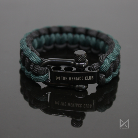 The Meniacc Survivalist Bracelet - Green Black