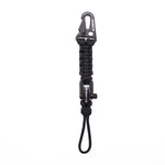 The Meniacc Snap Hook w Knot/Ring Paracord 550 Keychain - Black