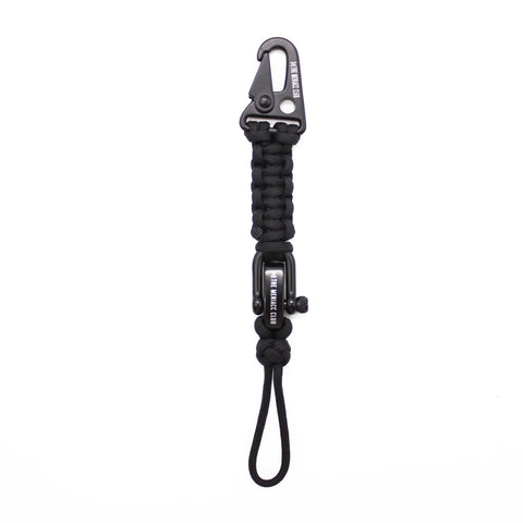 The Meniacc Snap Hook w Knot/Ring Paracord 550 Keychain - Black