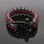 The Meniacc Survivalist Bracelet - Maroon Grey