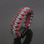 The Meniacc Survivalist Bracelet - Maroon Grey