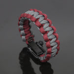 The Meniacc Survivalist Bracelet - Maroon Grey